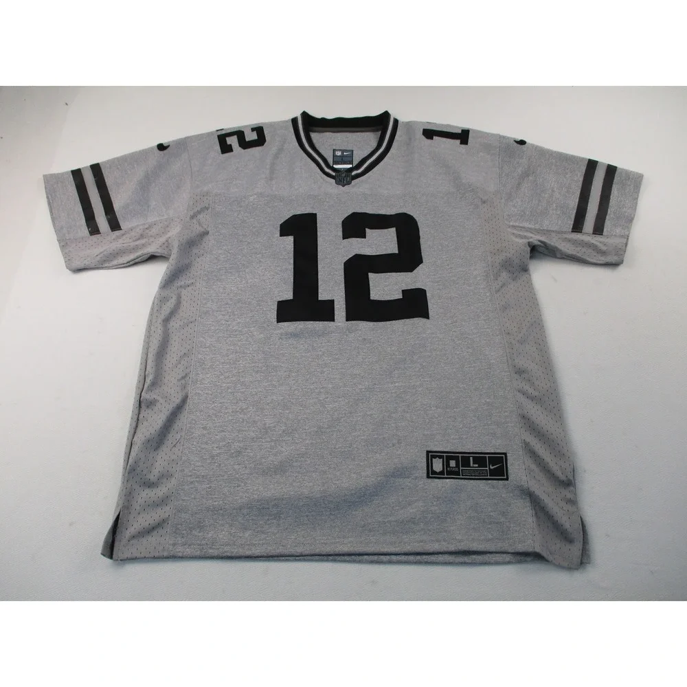 Nike Jersey Mens Large Gray Aaron Rodgers Green Bay Packers NFL Gridiron Limited